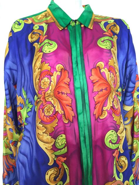 gianni versace barocco shirt|silk Versace shirt.